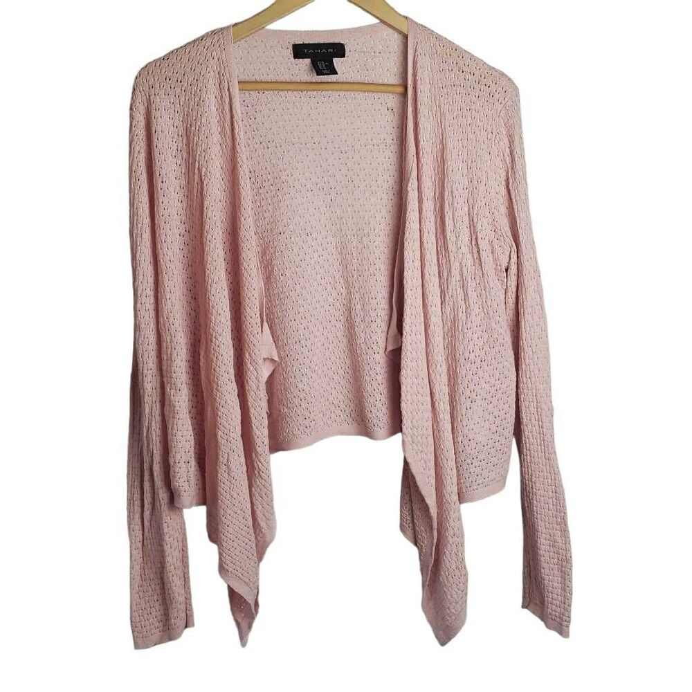 Pink Tahari Cardigan Wrap XL‎